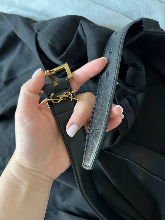 Пояс  ремень бренду yves saint laurent новий коричневий чорний