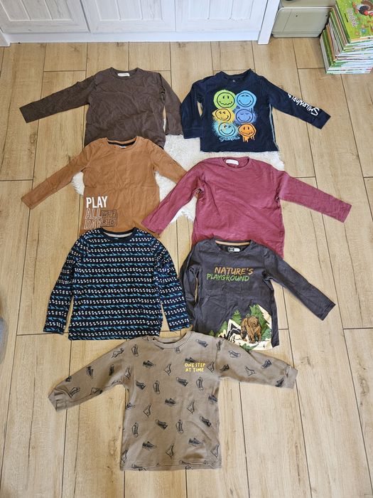 Bluzki na dlugi rękaw 116 chłopiec zara smyk lupilu