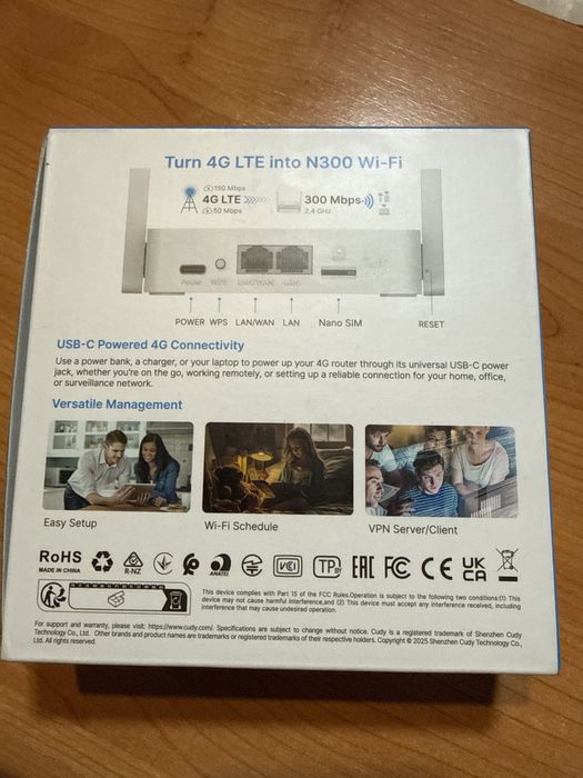Router Internet Móvel SIM 4G LTE WiFi Cudy LT300 como novo