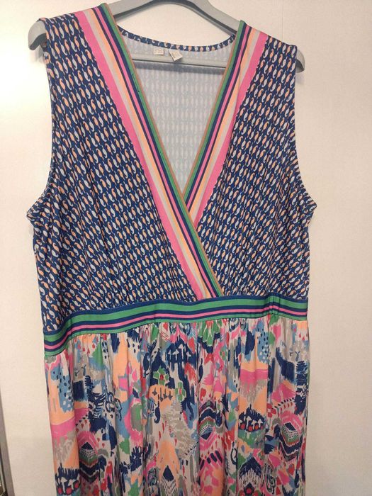 kolorowa suknia maxi rozmiar 50/52/54