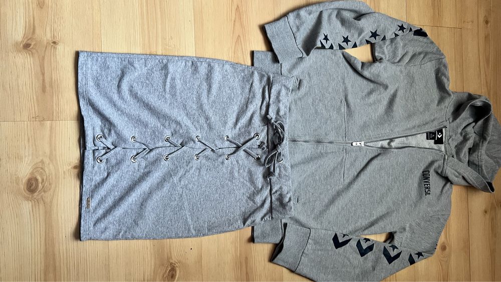 Bluza z kapturem Converse i spodniczka Megi