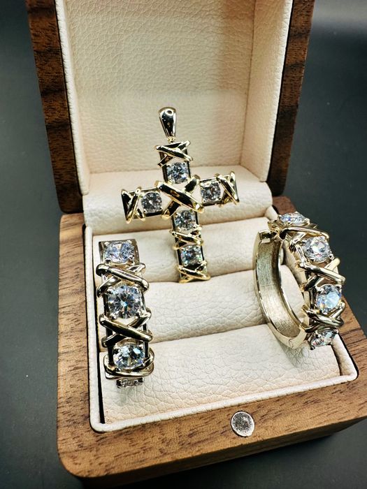 Золотой комплект tiffany 585