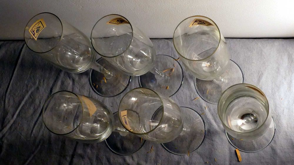 Kieliszki do szampana 6 szt. kolekcja z PRL