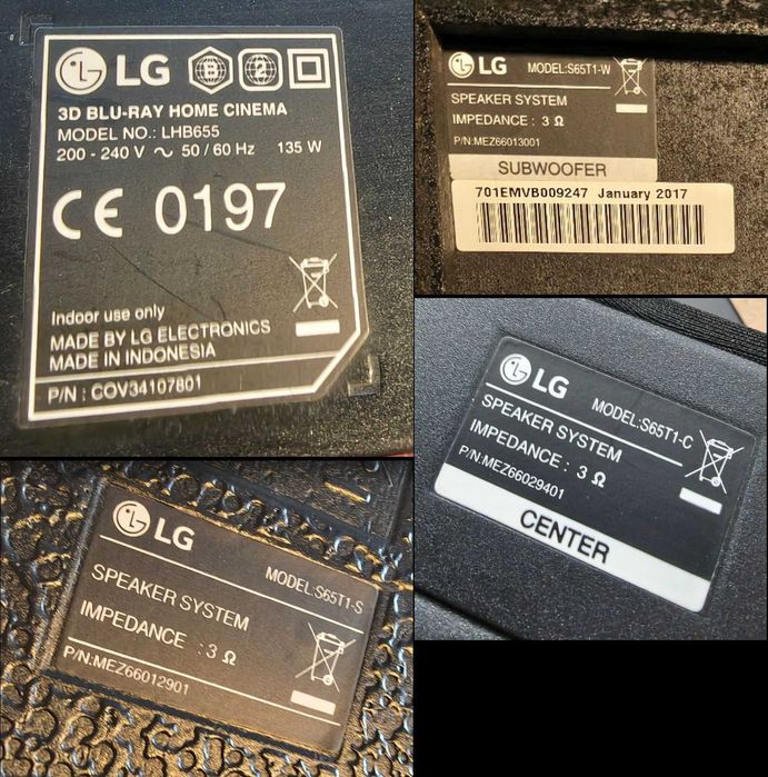Zestaw kina domowego 3D LG LHB655