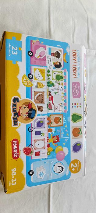 Ukladanka pierwsze puzzle z dziurką Lody Lody, puzzle duże Czu Czu