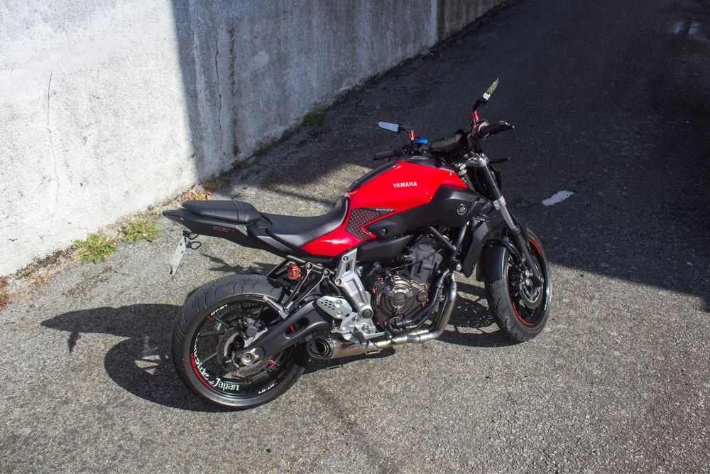 Yamaha mt07 55kw vermelha