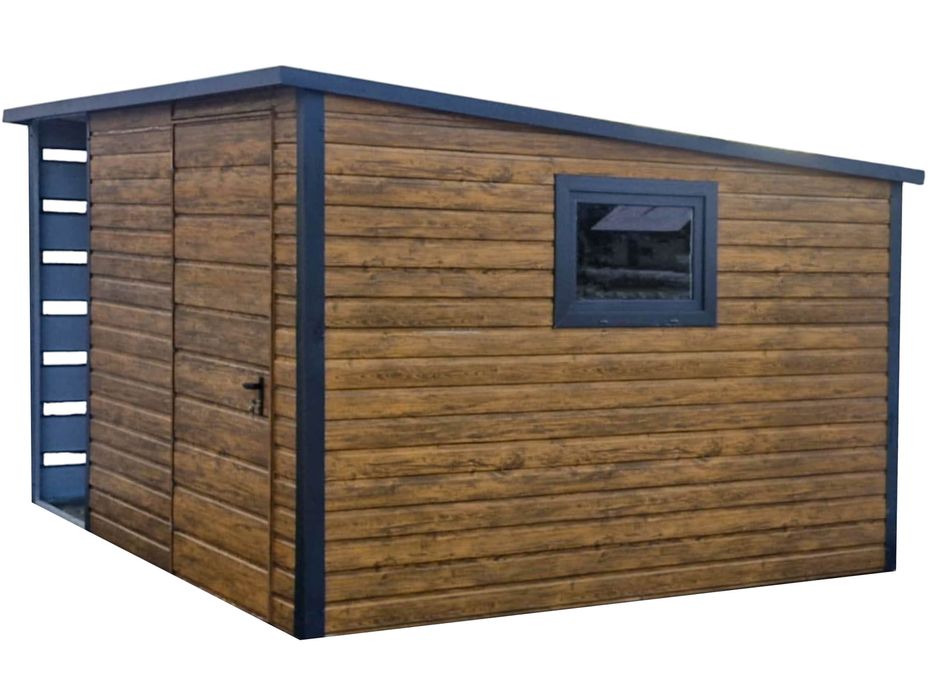 Schowek Domek Ogrodowy 2,5X3M Drewnopodobny Dach Spad W Tył Ts928