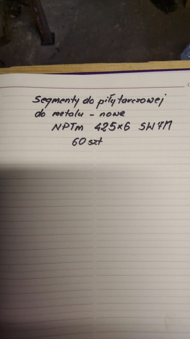 Segmenty do piły tarczowej, tokarka, frezarka