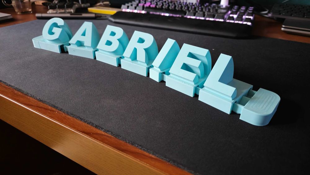 Nomes personalizados - impressão 3d