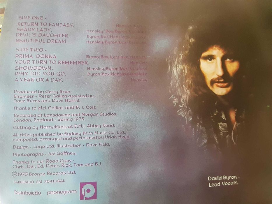 Álbum vinil Return to Fantasy da Banda Uriah Heep, 1975