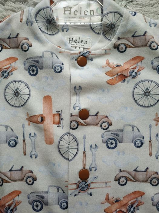 Cudna bomberka/narzutka/blezerek/bluza/chłopiec/samoloty/Helen/r.80