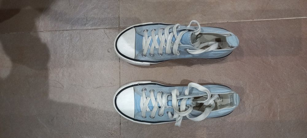 Tenis tipo All Star azul claro n°36