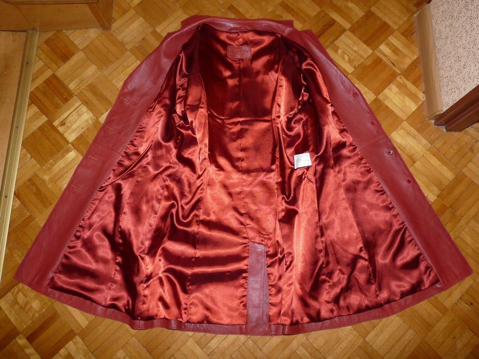 BETTY BARCLAY stylowy skórzany płaszcz 40/42 klasy Ochnik