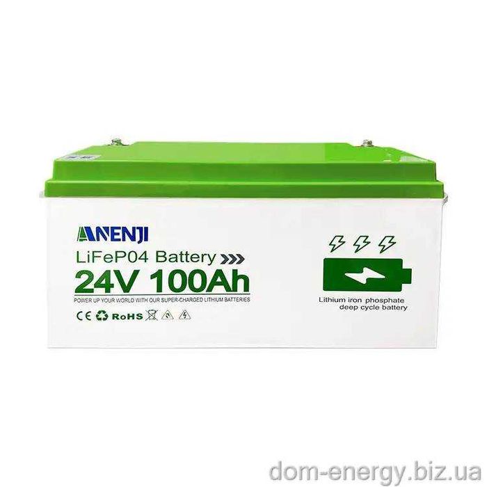 Акумулятор LiFePo4 Литий-ферум-фосфатный 100Ah А 24В v батарея АКБ ИБП