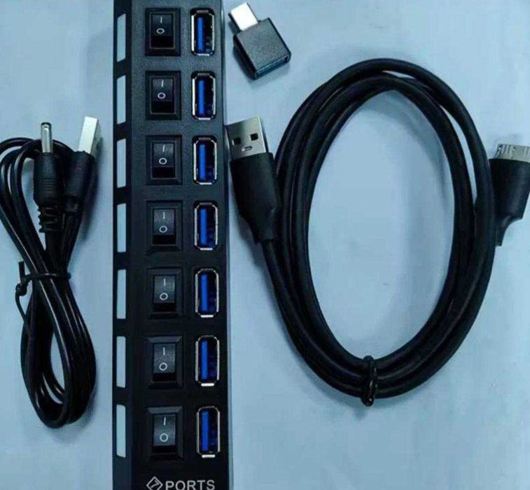 Розширювач для мобільного телефону та планшету USB 3.0 7-портовий