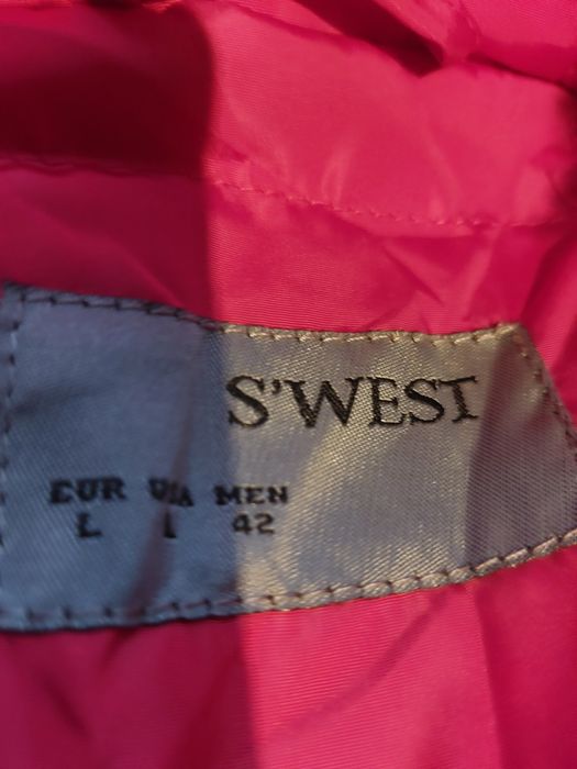 S'west gruba zimowa kurtka damska czerwona r S/. M