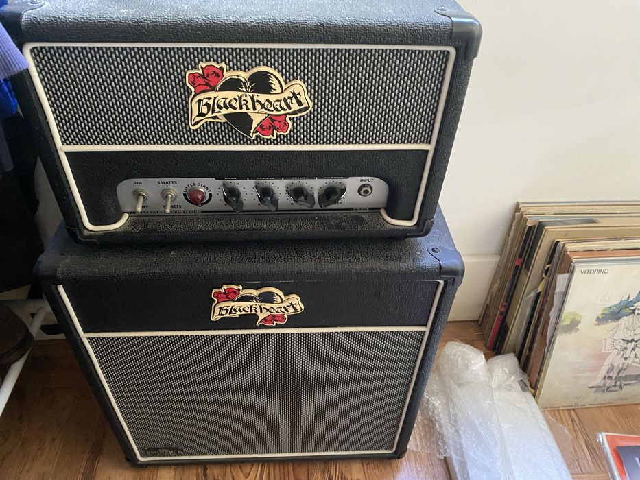 Amplificador guitarra blackheart little giant valvulas cabeça + coluna