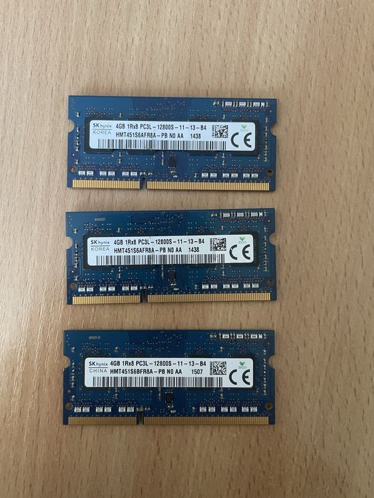DDR3L SK hynix 4 Гб ОЗУ для ноутбука  за 1 шт