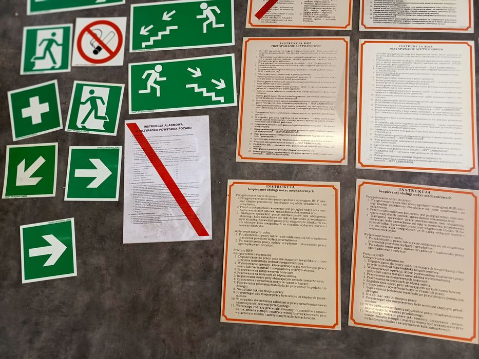 Tablice BHP informacyjne