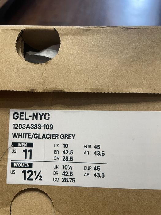 Asics GEL-NYC, White | Glacier Grey EU, 28.5 СМ