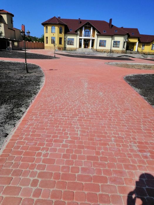 Укладання тротуарної плитки/укладка тротуарной плитки/асфальтування ...