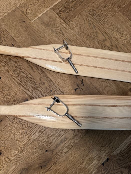 Drewniane wiosła 2 szt szalupowe do łodzi łódki  220cm 240cm