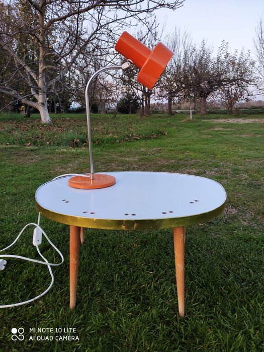 Pomarańczowa lampa vintage retro PRL DDR art deco