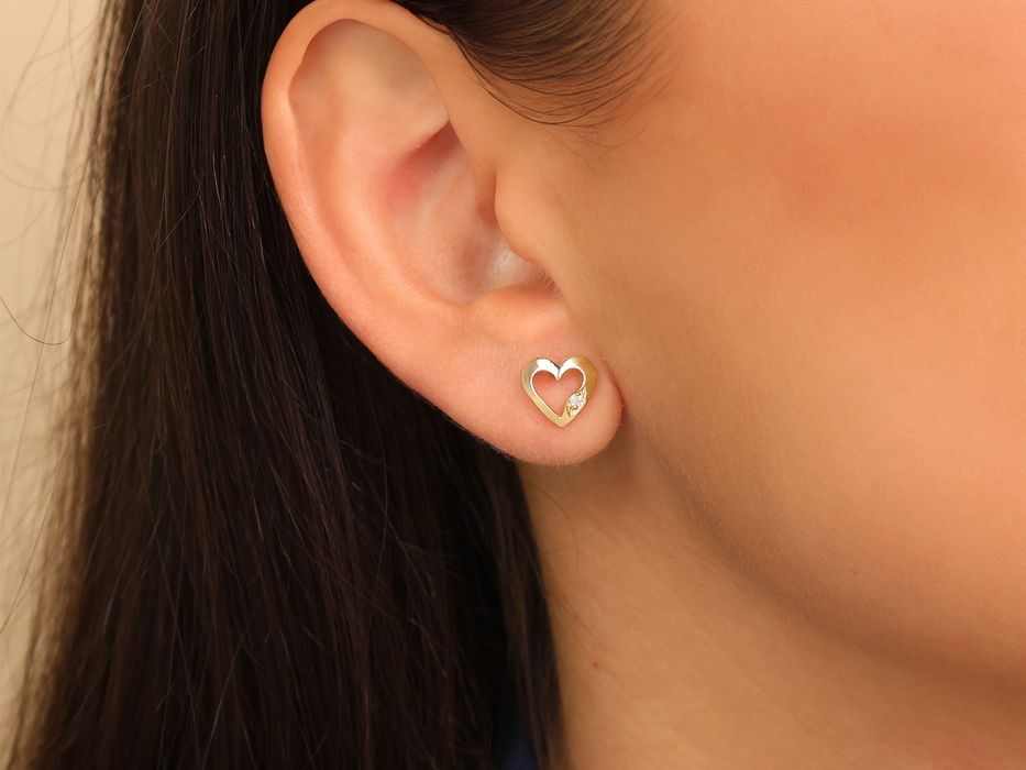 Złote kolczyki z cyrkonią PR 585