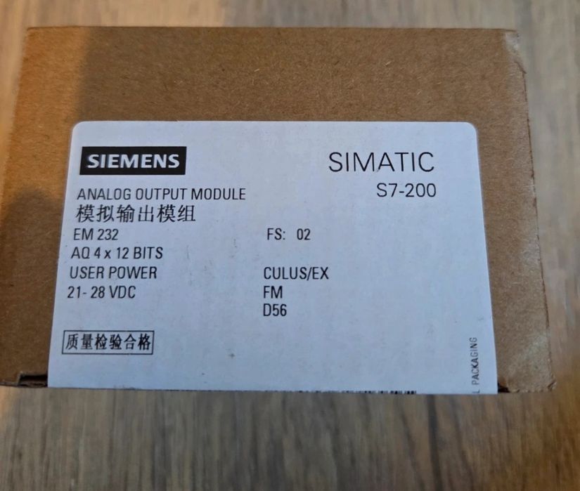 3x Saída Analógica de 4 Canais" no módulo Siemens EM 232