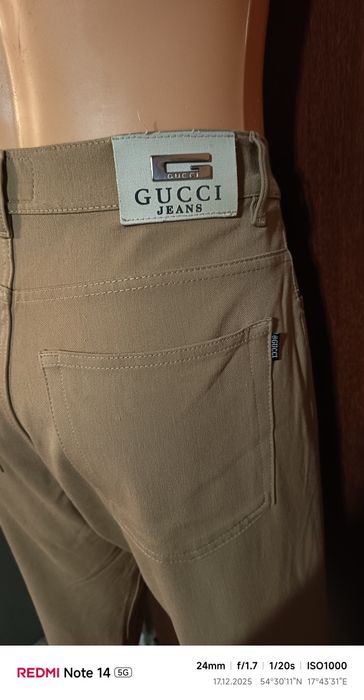Spodnie Gucci męskie proste luźne nogawki
