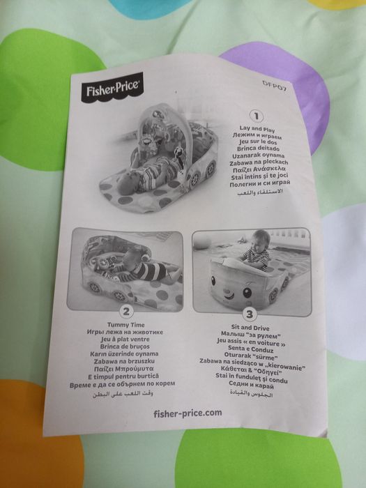 Fisher Price mata edukacyjna wesoły samochodzik 3w1