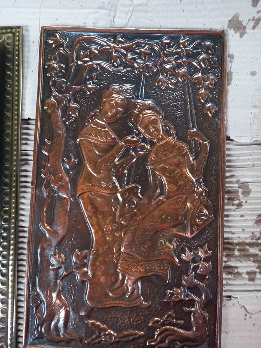 Медная чеканки картина ссср