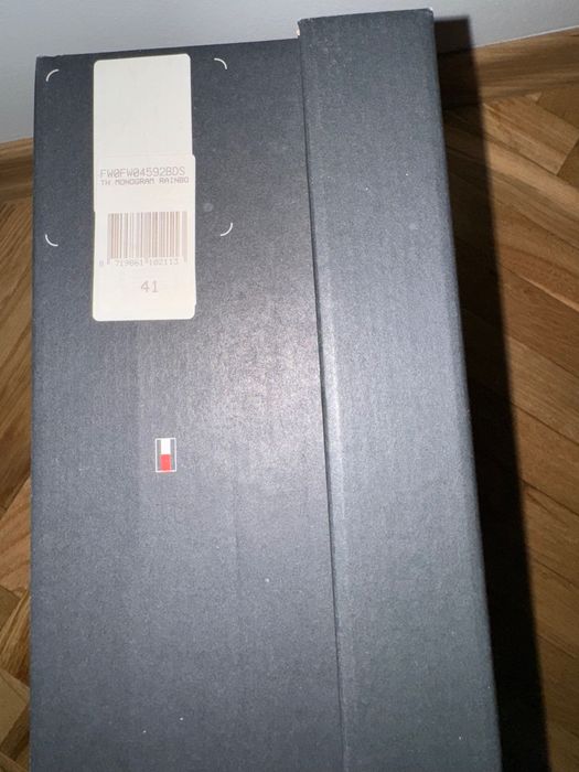 Tommy Hilfiger kalosze damskie TH Monogram rozmiar 41 czarne glossy