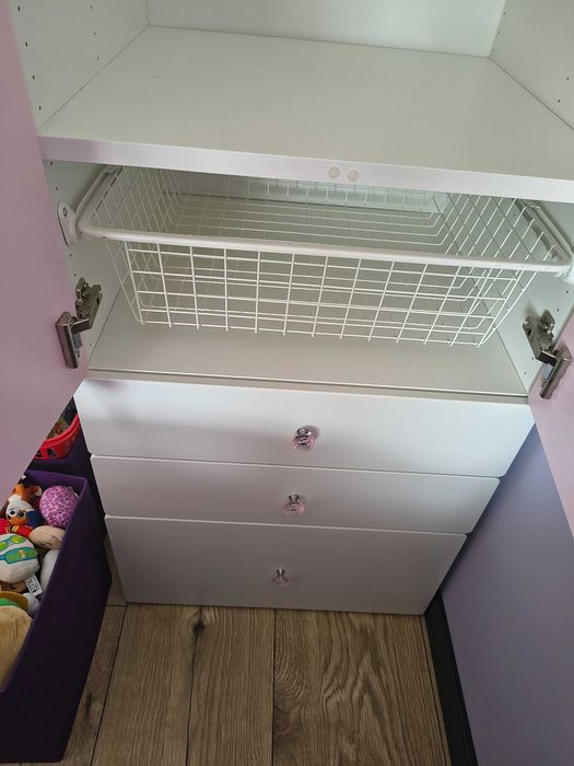 Szafa Ikea SMASTAD / PLATSA Szafa, biała z 3 szufladami 60x57x181 cm