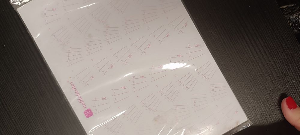 Folhas guia para modelo de extensão de pestanas . Novo 
10 folhas