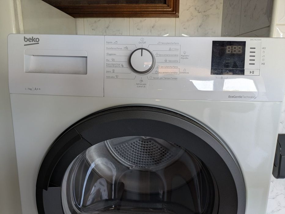 Máquina de Secar Roupa Beko DHS7413GAO 7Kg A++ (Branco)