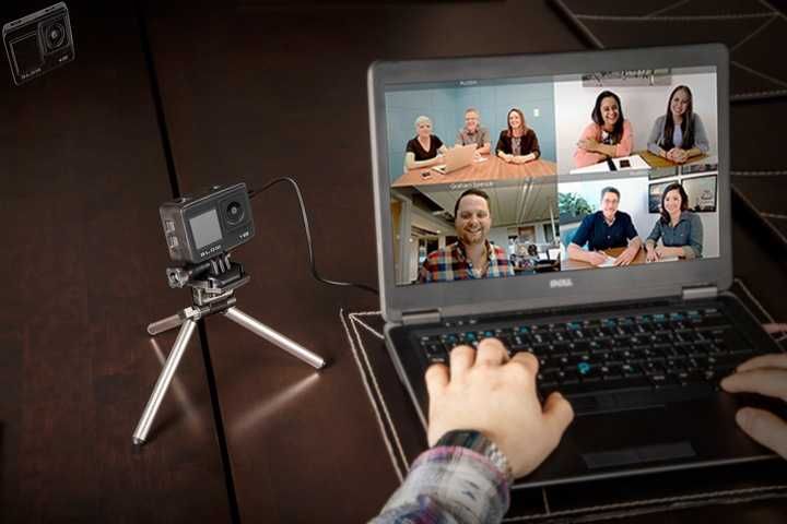 ZESTAW Kamera Sportowa GO PRO 4K WiFi usb UHH Mikrofon pilot uchwyty