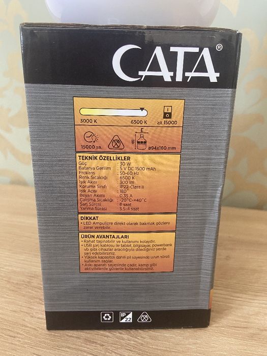 Аккумуляторная лампочка Турция, акумуляторна лампа САТА-4279