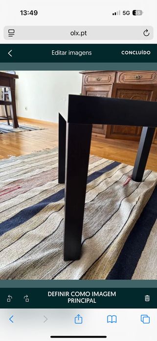 Mesinha de sala preta