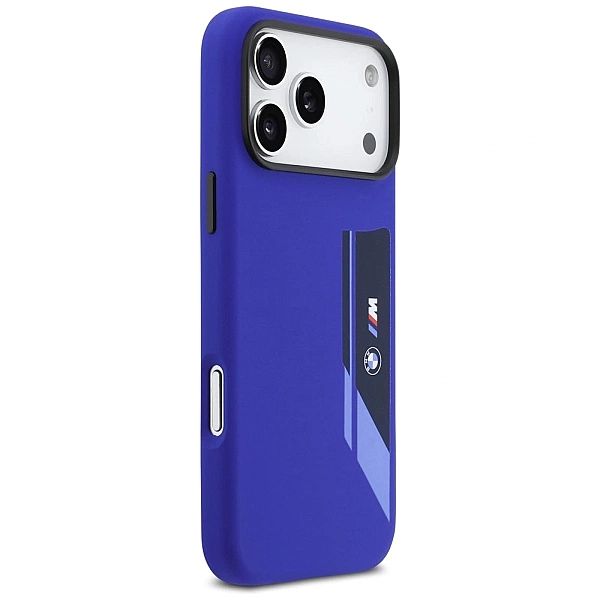 Etui BMW M Silicon Vertical Logo MagSafe na iPhone 17 Pro Max - granat