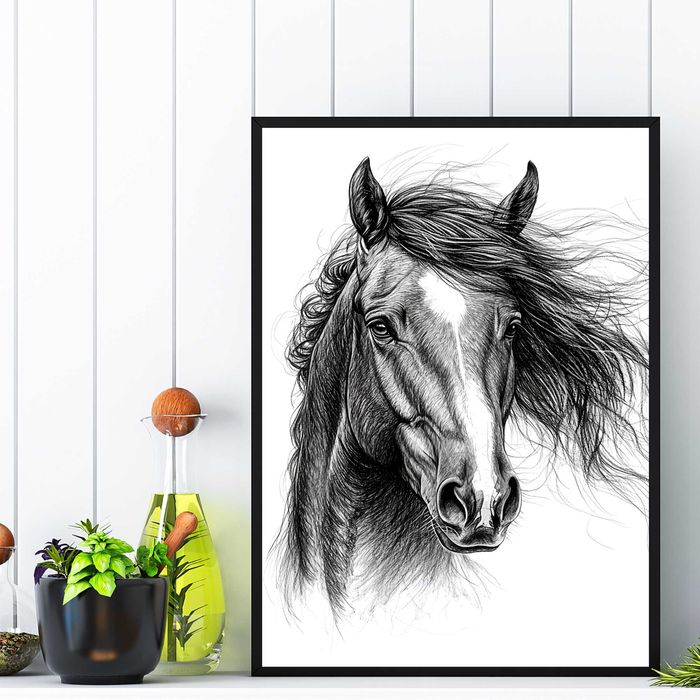 plakat do pokoju, obraz do salonu, plakat na ścianę, plakat Koń, Konie