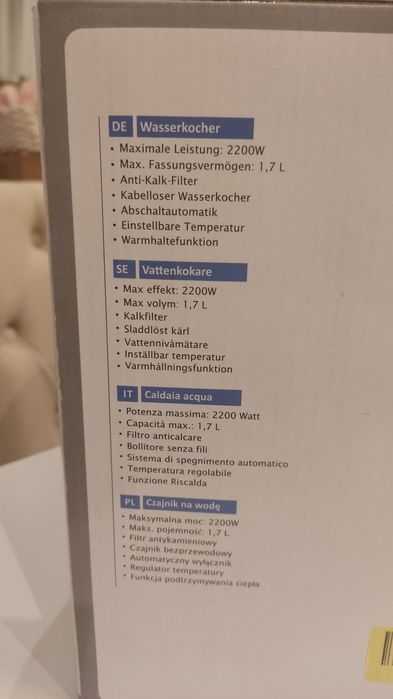 Czajnik Elektryczny Regulacja Tem Emerio WK-119255