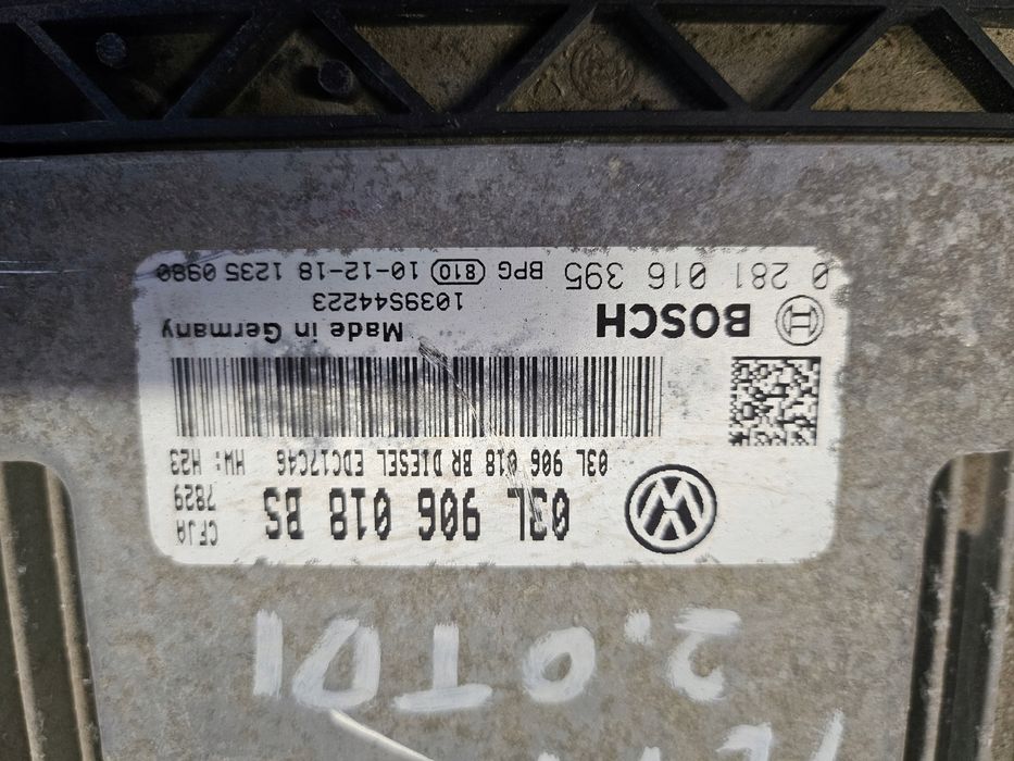 skoda yeti i 09-13r 2.0tdi sterownik komputer 03l906018bs 0281016395