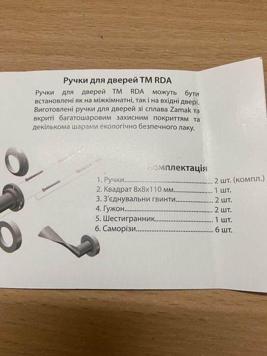 Дверная ручка RDA Garda
