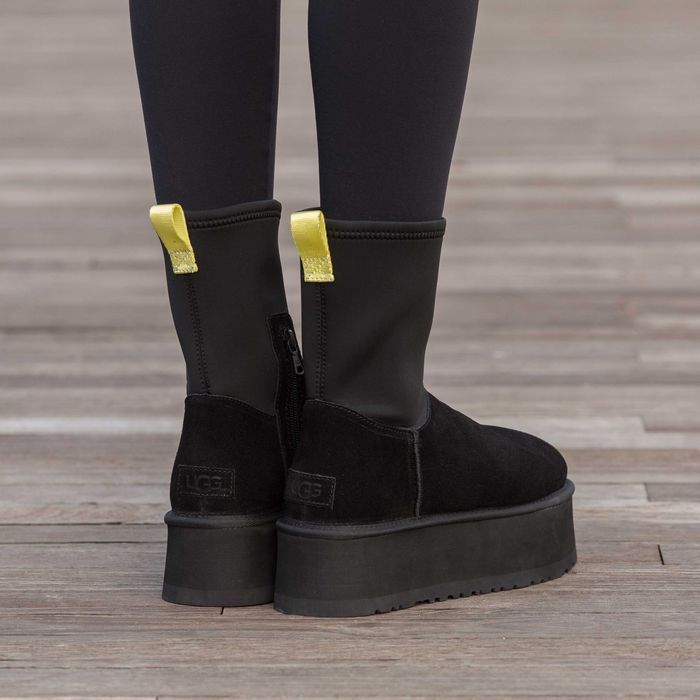 Уггі UGG Dipper Boot High Black (luxe) натуральні АКЦІЙНА ЦІНА