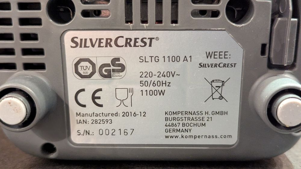 Toster SilverCrest SLTG 1100 A1 • 1100 W • Podgląd przez szybkę