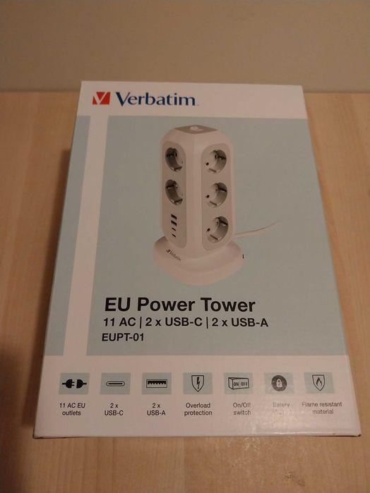 Extensão Torre de 11 Tomadas Com Carregador USB