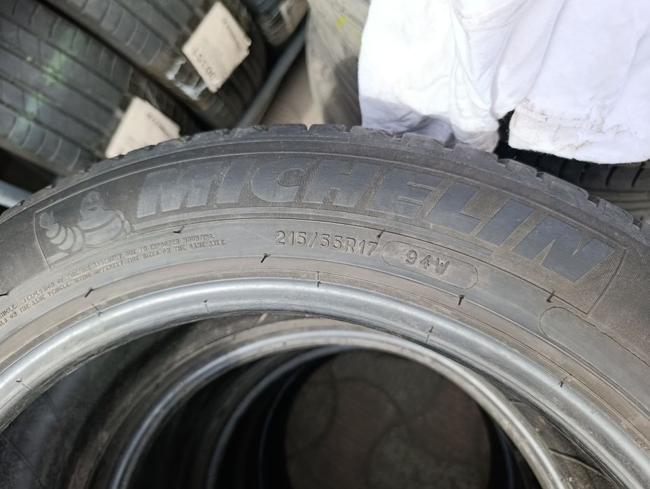 Шины 215/55 R17 Michelin б/у лето 4.5/5мм комплект U3