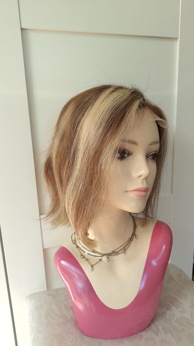Peruka z naturalnych włosów lace front . Nowa.