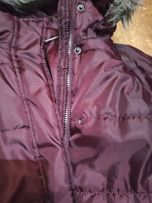 Płaszczyk/kurtka śliwkowa - ciepła - rozm 38/40